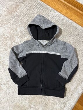 Calvin Klein Jeans Kids Black & Gray Zip-Up Hoodie
